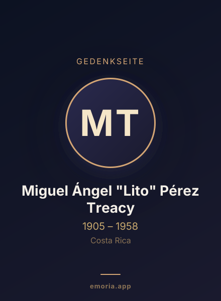 Gedenkportrait von Miguel Ángel "Lito" Pérez Treacy
