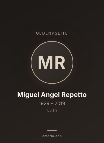 Gedenkportrait von Miguel Angel Repetto