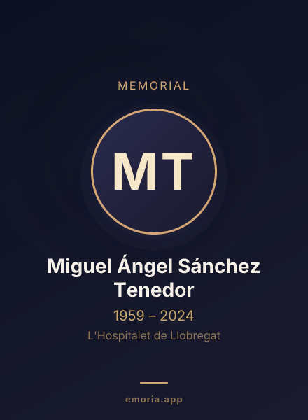 Memorial portrait of Miguel Ángel Sánchez Tenedor