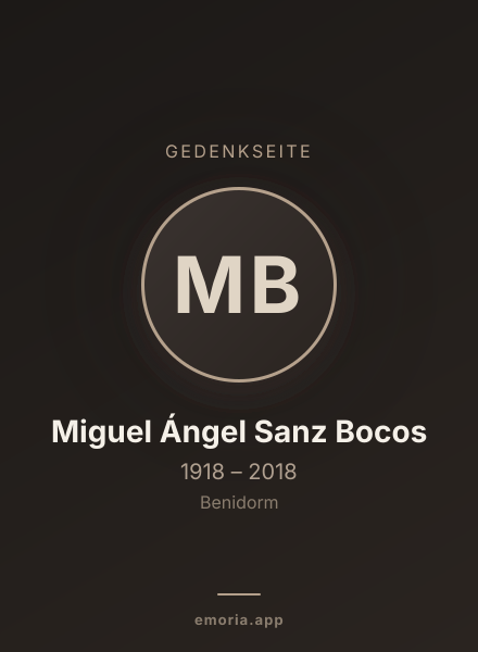 Gedenkportrait von Miguel Ángel Sanz Bocos