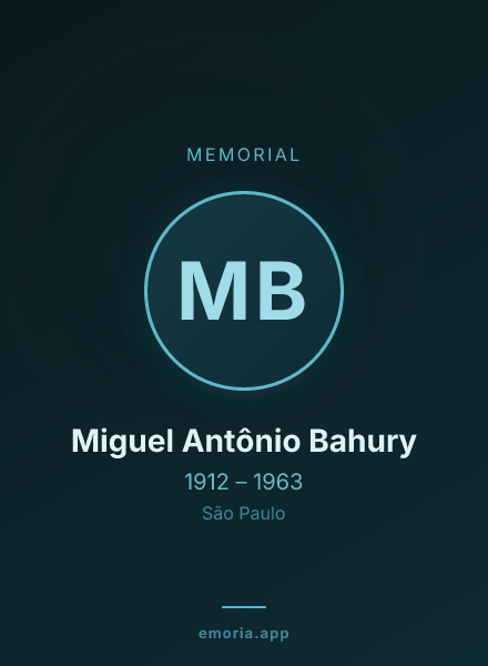 Memorial portrait of Miguel Antônio Bahury