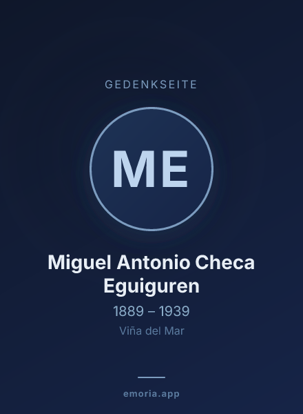 Gedenkportrait von Miguel Antonio Checa Eguiguren