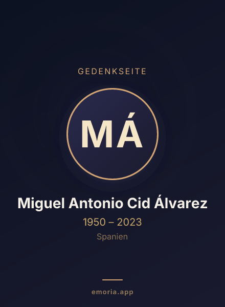 Gedenkportrait von Miguel Antonio Cid Álvarez