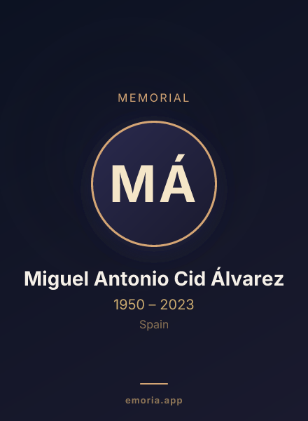 Memorial portrait of Miguel Antonio Cid Álvarez