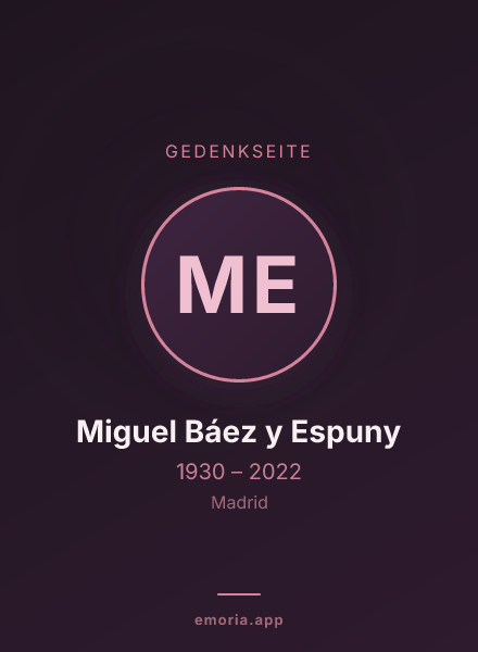Gedenkportrait von Miguel Báez y Espuny