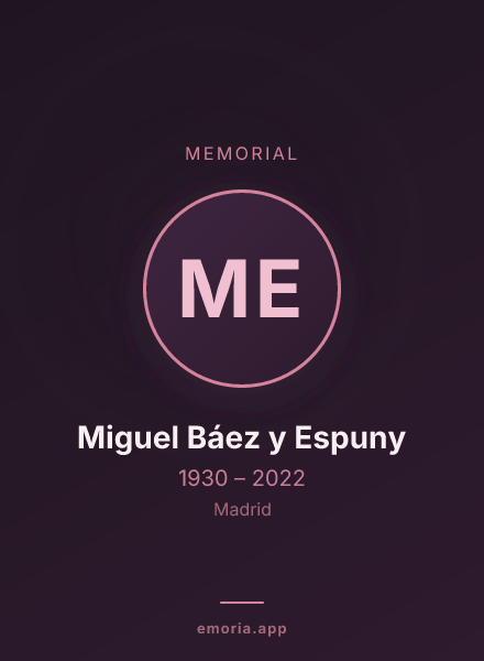 Memorial portrait of Miguel Báez y Espuny