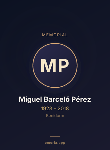 Memorial portrait of Miguel Barceló Pérez