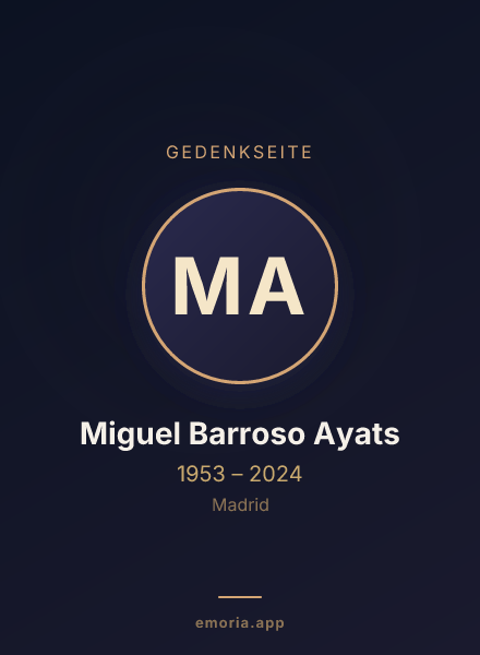 Gedenkportrait von Miguel Barroso Ayats