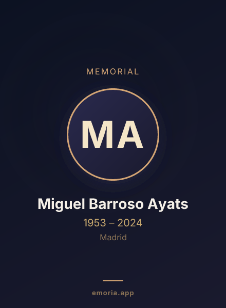 Memorial portrait of Miguel Barroso Ayats