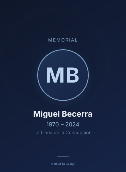 Memorial portrait of Miguel Becerra