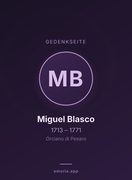 Gedenkportrait von Miguel Blasco