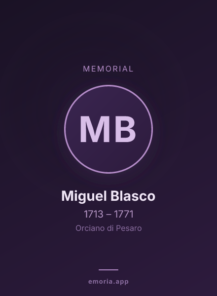 Memorial portrait of Miguel Blasco
