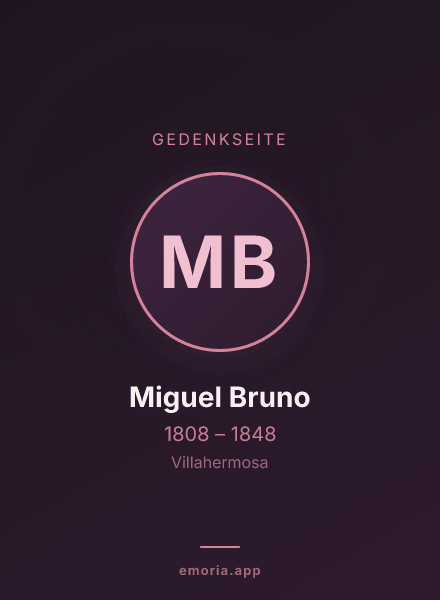 Gedenkportrait von Miguel Bruno