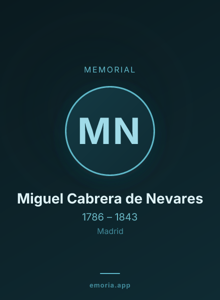 Memorial portrait of Miguel Cabrera de Nevares