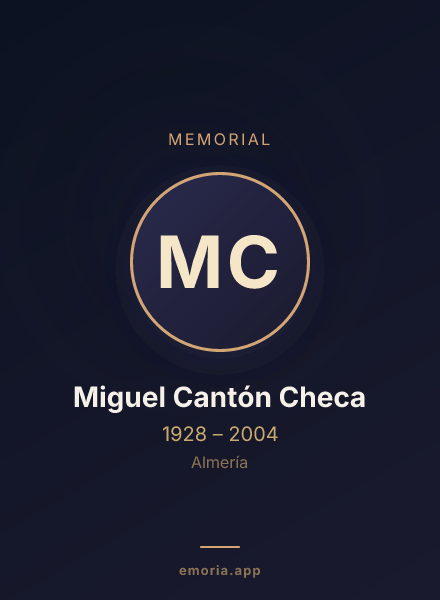 Memorial portrait of Miguel Cantón Checa