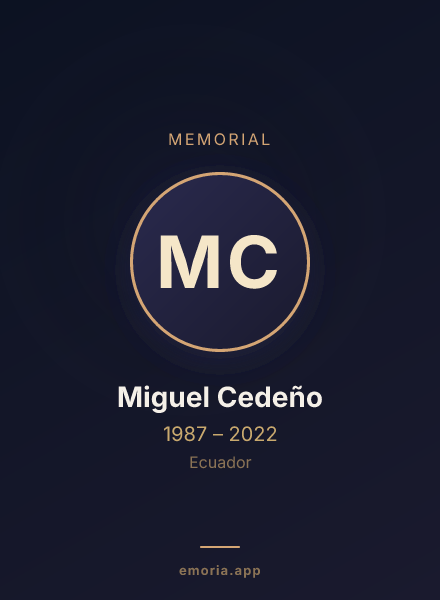 Memorial portrait of Miguel Cedeño