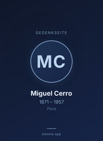 Gedenkportrait von Miguel Cerro