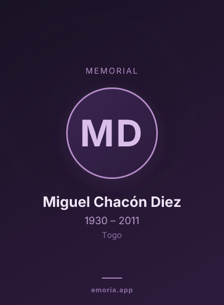 Memorial portrait of Miguel Chacón Diez
