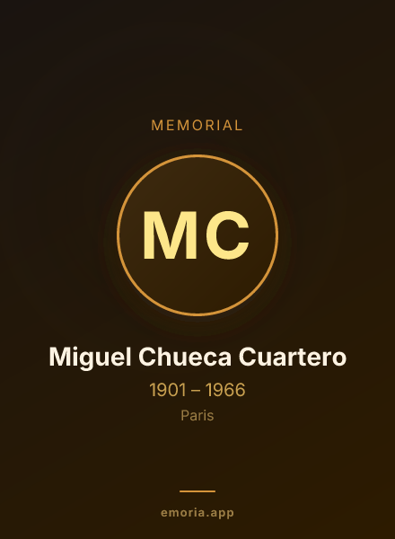 Memorial portrait of Miguel Chueca Cuartero