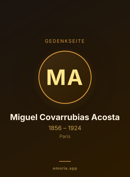 Gedenkportrait von Miguel Covarrubias Acosta