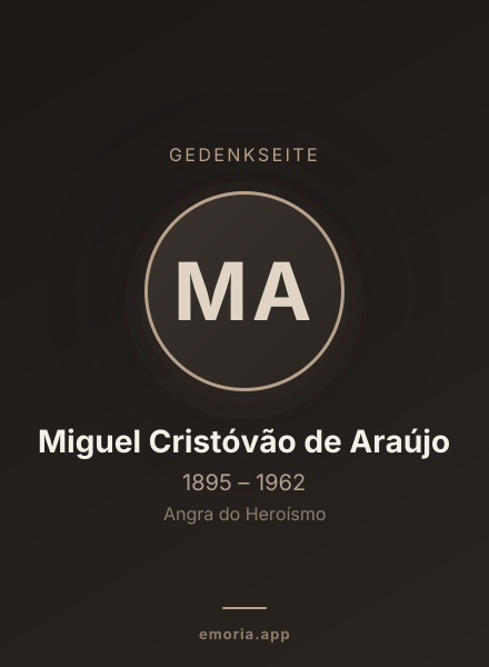 Gedenkportrait von Miguel Cristóvão de Araújo