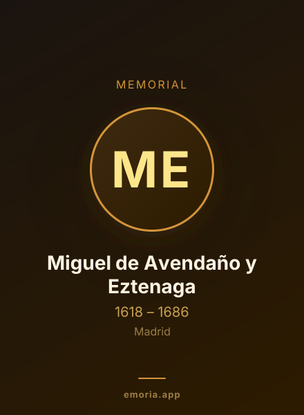Memorial portrait of Miguel de Avendaño y Eztenaga