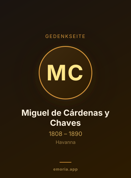 Gedenkportrait von Miguel de Cárdenas y Chaves
