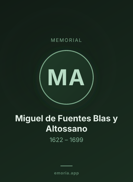 Memorial portrait of Miguel de Fuentes Blas y Altossano