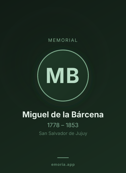 Memorial portrait of Miguel de la Bárcena