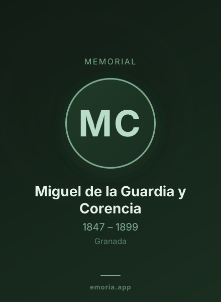 Memorial portrait of Miguel de la Guardia y Corencia
