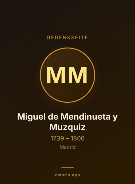 Gedenkportrait von Miguel de Mendinueta y Muzquiz