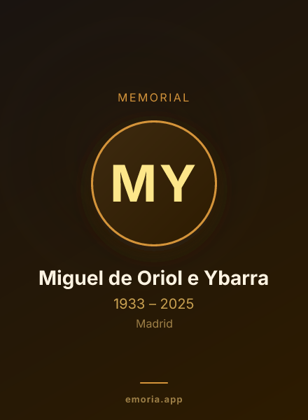 Memorial portrait of Miguel de Oriol e Ybarra