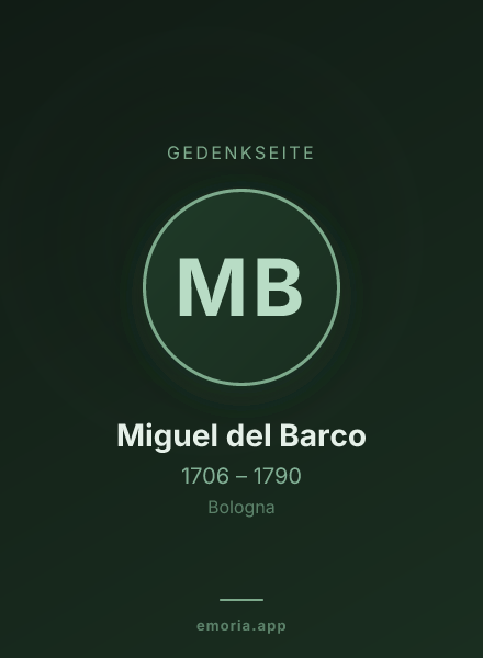 Gedenkportrait von Miguel del Barco