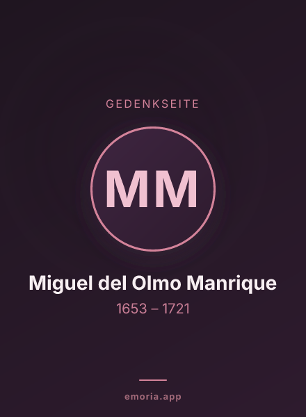 Gedenkportrait von Miguel del Olmo Manrique