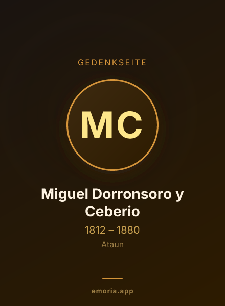 Gedenkportrait von Miguel Dorronsoro y Ceberio