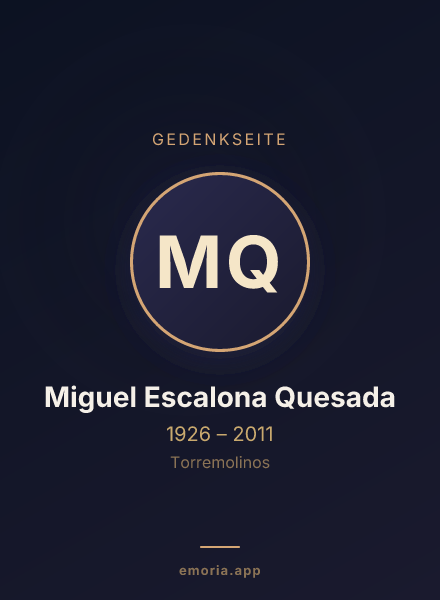 Gedenkportrait von Miguel Escalona Quesada