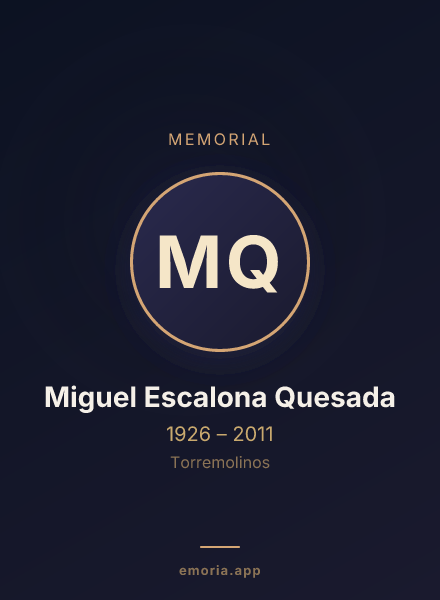 Memorial portrait of Miguel Escalona Quesada