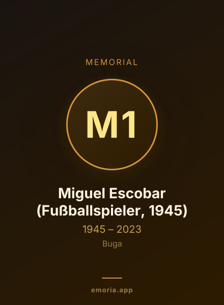 Memorial portrait of Miguel Escobar (Fußballspieler, 1945)