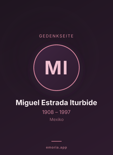Gedenkportrait von Miguel Estrada Iturbide