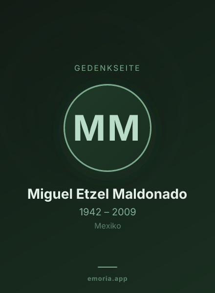 Gedenkportrait von Miguel Etzel Maldonado