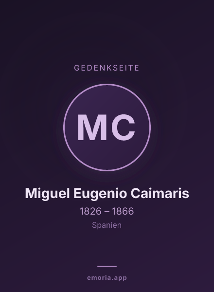 Gedenkportrait von Miguel Eugenio Caimaris