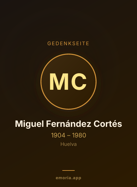 Gedenkportrait von Miguel Fernández Cortés