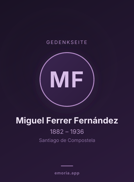 Gedenkportrait von Miguel Ferrer Fernández