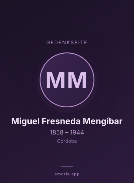 Gedenkportrait von Miguel Fresneda Mengíbar