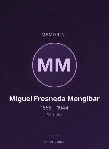 Memorial portrait of Miguel Fresneda Mengíbar
