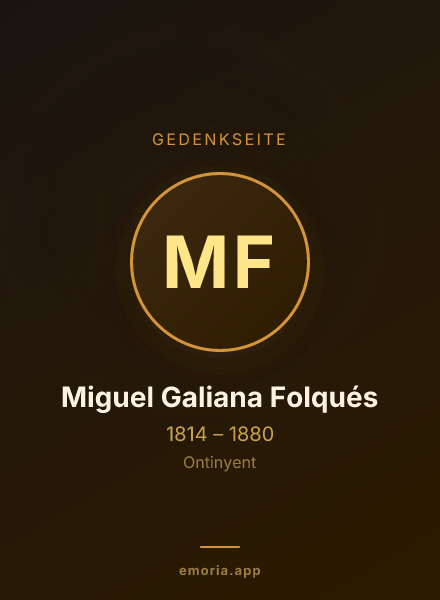 Gedenkportrait von Miguel Galiana Folqués
