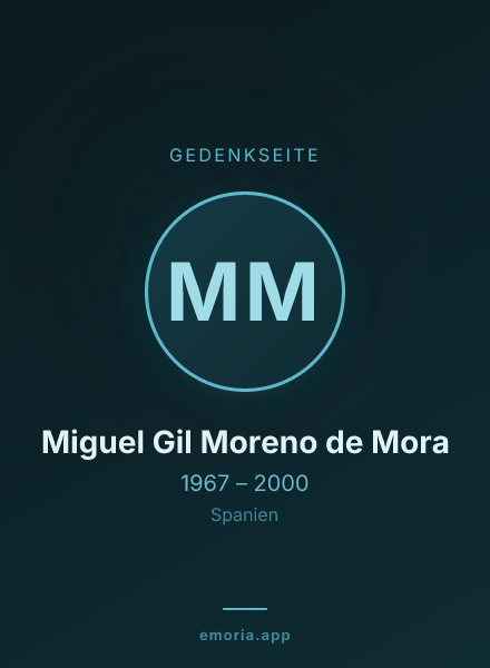 Gedenkportrait von Miguel Gil Moreno de Mora