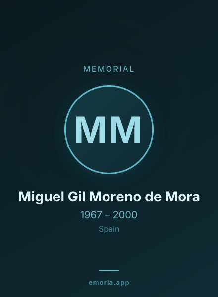 Memorial portrait of Miguel Gil Moreno de Mora