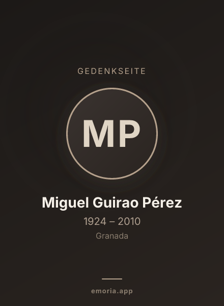 Gedenkportrait von Miguel Guirao Pérez