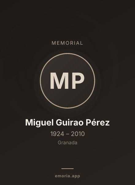Memorial portrait of Miguel Guirao Pérez